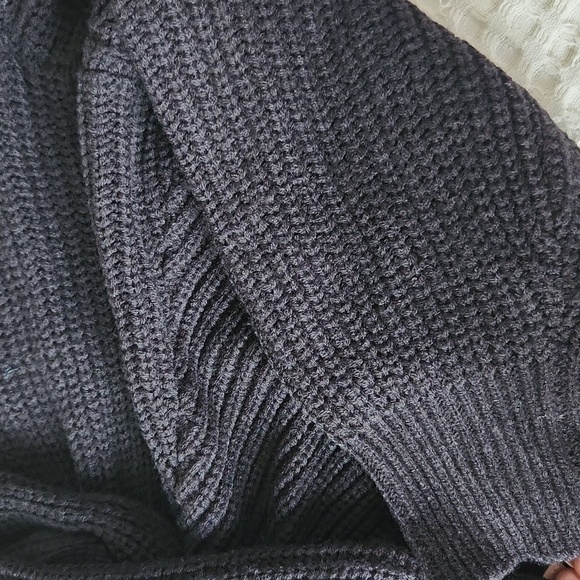 Chunky knit tie long sleeve Fashion nova sweater M Goth BASICS - Picture 8 of 11